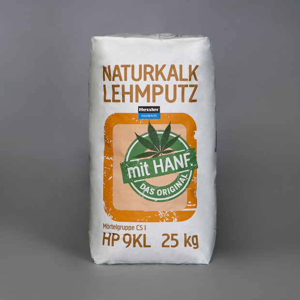 HP 9KL Naturkalk-Lehm-Grundputz mit Hanf 2mm